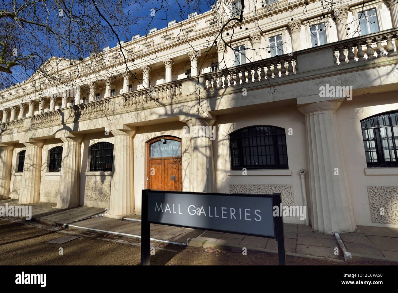 Mall Galleries, Carlton House Terrace, The Mall, London, Großbritannien Stockfoto