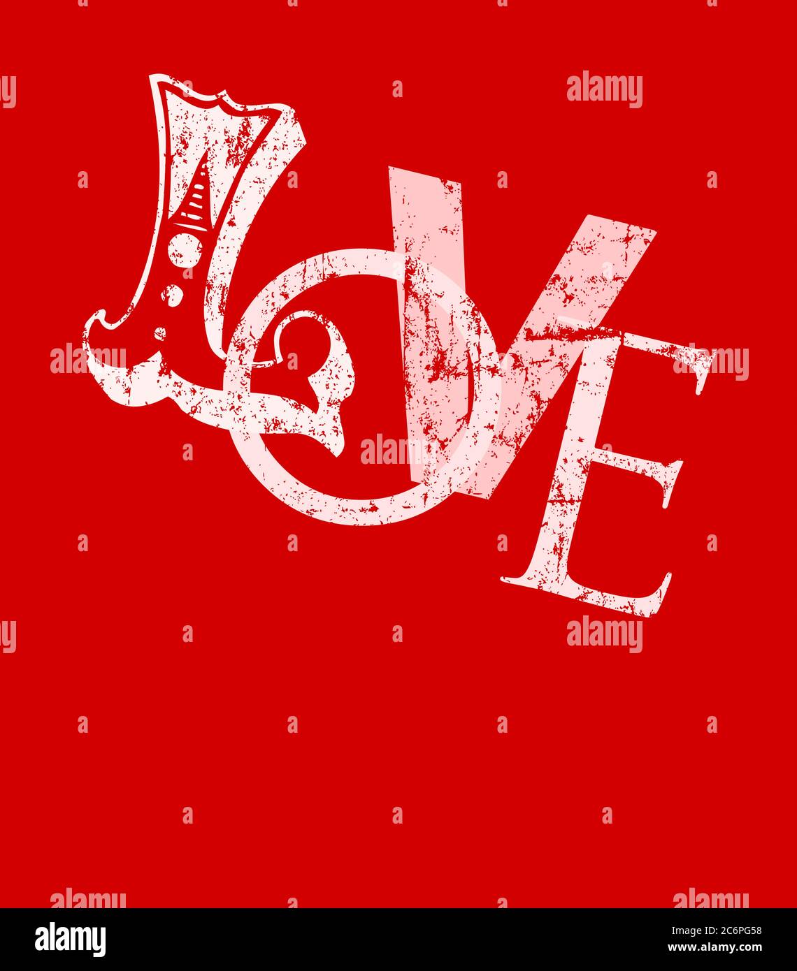 Liebe Emotion, vintage und grungy Illustration, kann diese