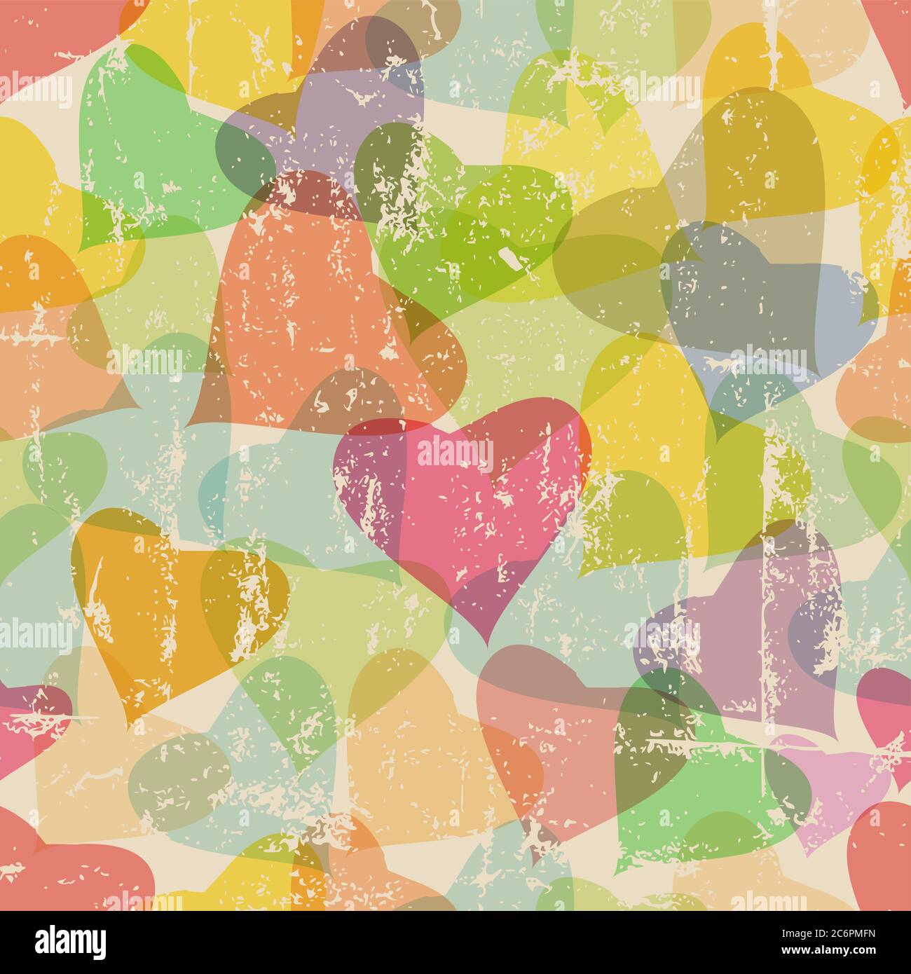 Liebe, nahtlose Hintergrund, vintage und grungy Illustration, kann dieser Vektor-Kunst als Grußkarte für Hochzeit, Verlobung, Valentinstag verwendet werden. Stock Vektor