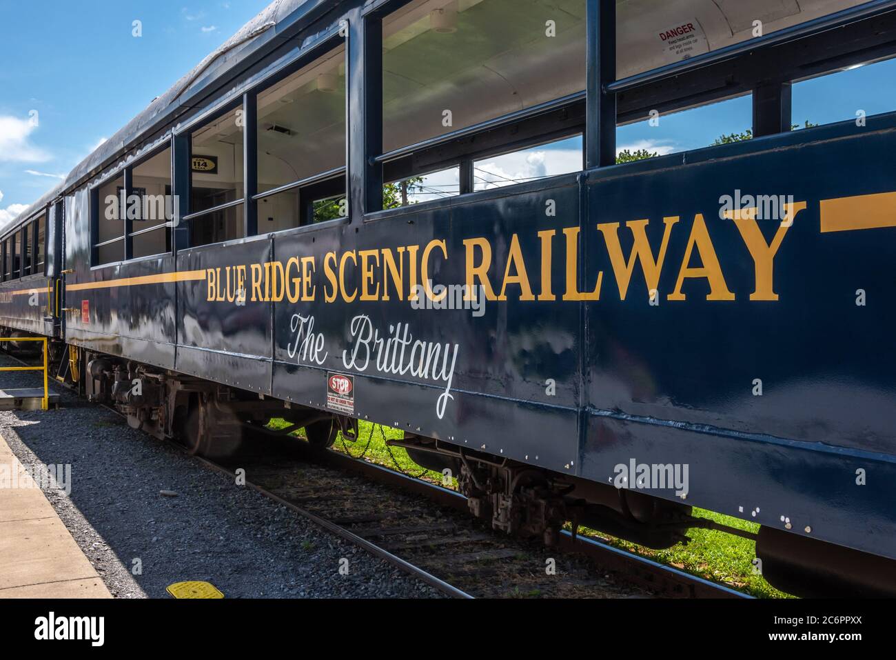 Blue Ridge Scenic Railway in Blue Ridge, Georgia. (USA) Stockfoto
