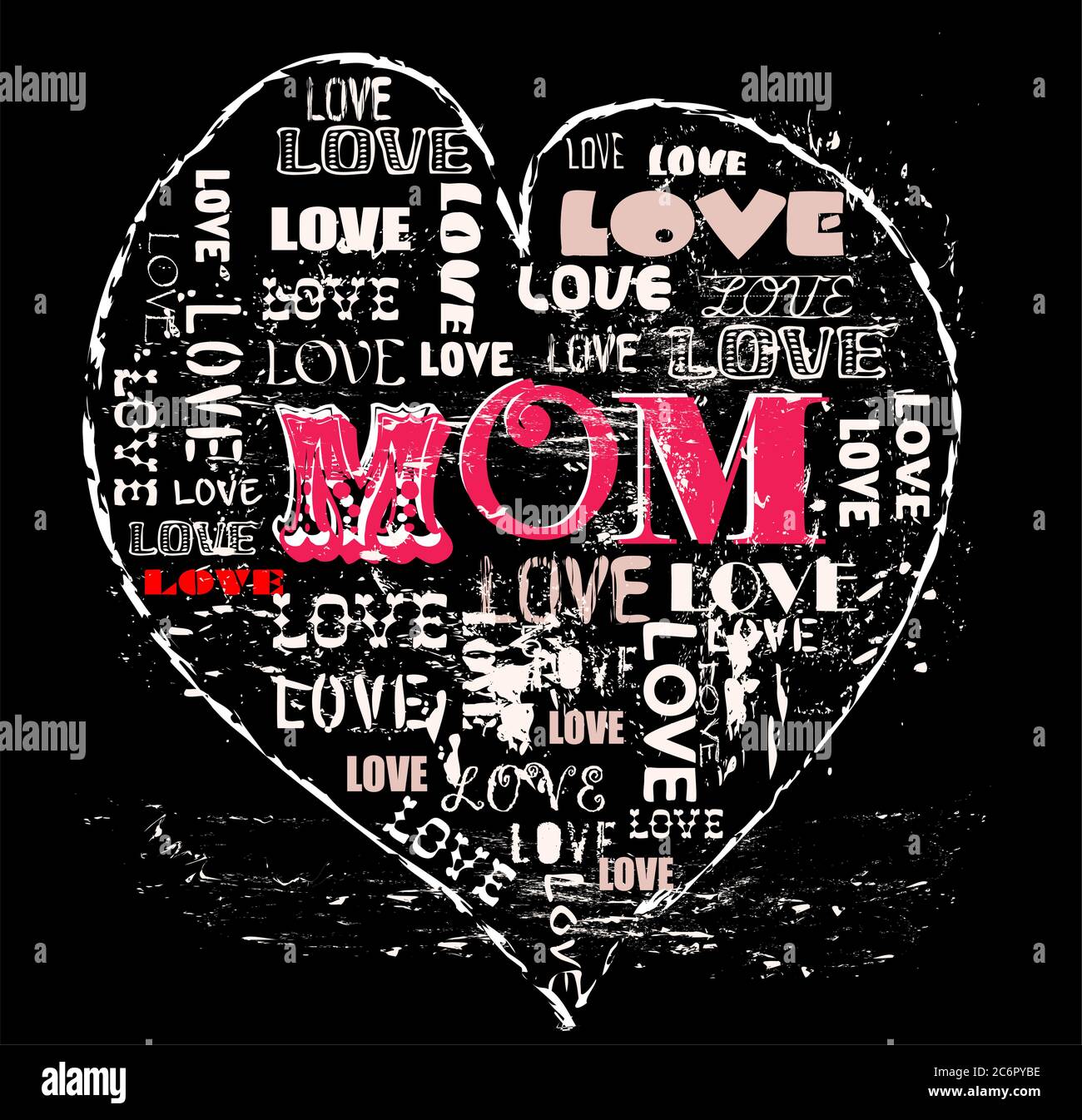 Liebe Emotion, vintage und grungy Illustration, kann diese Vektorgrafik als Grußkarte für Hochzeit, Verlobung, Valentinstag verwendet werden. Stock Vektor