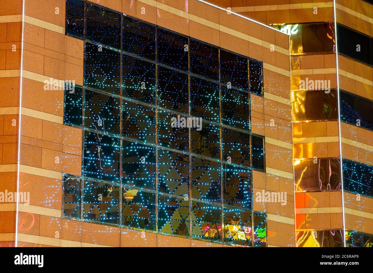 Macao, 6. JANUAR 2010 - Nachtansicht der Bank of China Stockfoto