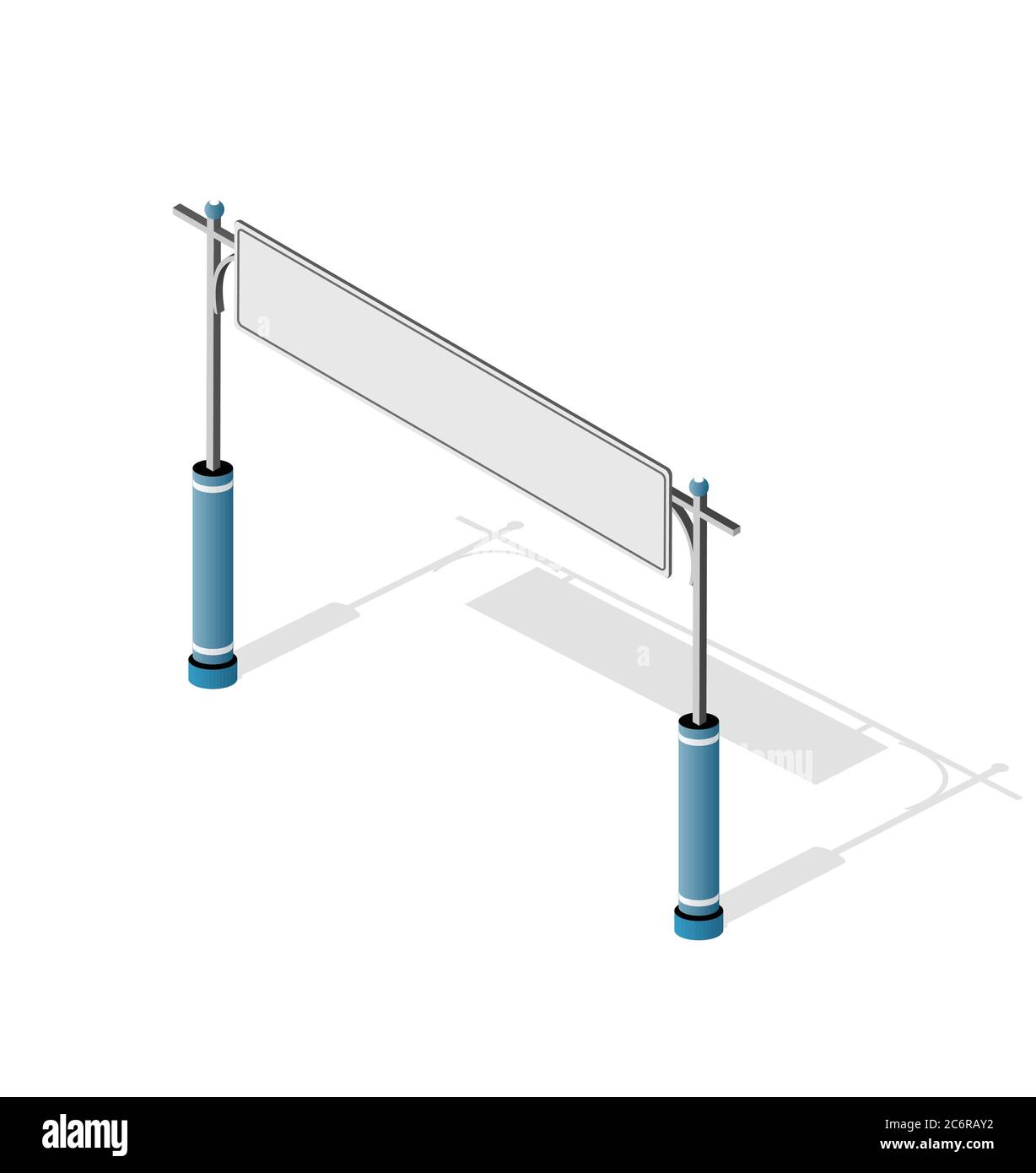 Isometrische City Road Ampeln Semaphore Stock Vektor