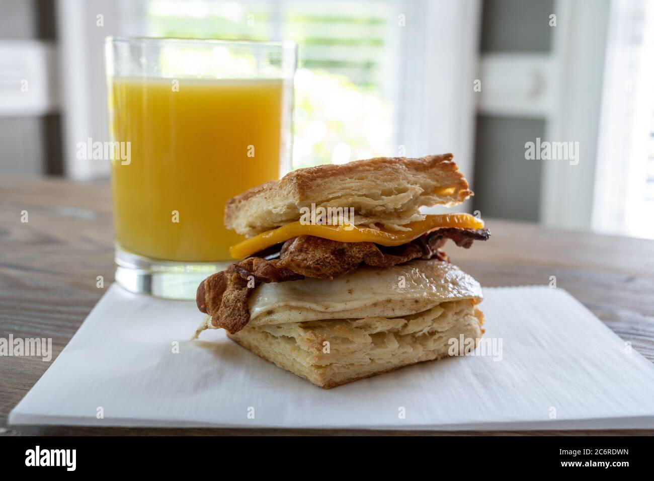 Teil eines kompletten hausgemachten Frühstück Stockfoto