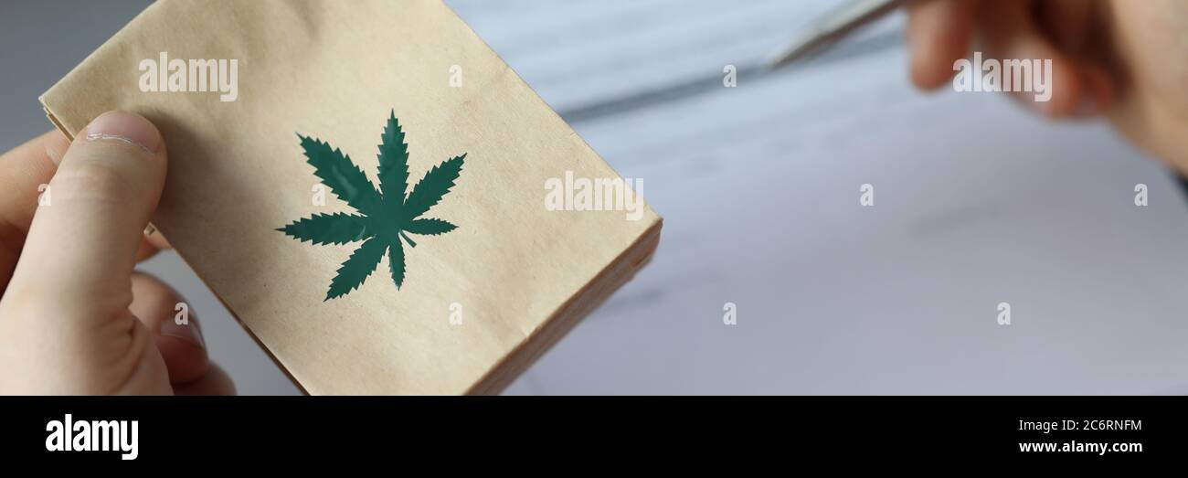 Marihuana Rezept für alternative Behandlung Stockfoto