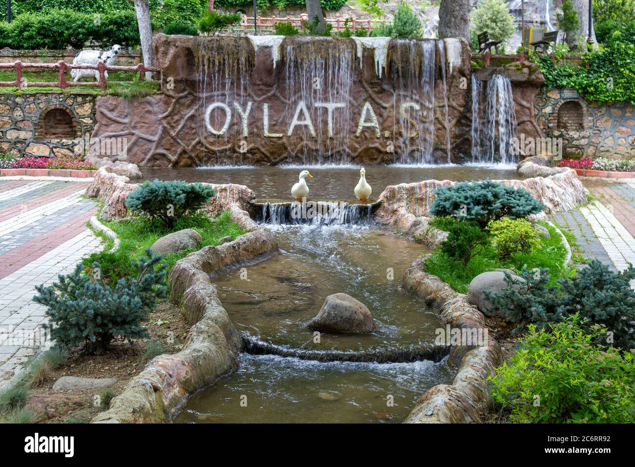Oylat, Bursa / Türkei - Juni 26 2020: Oylat Thermalbad Stadt Stockfoto