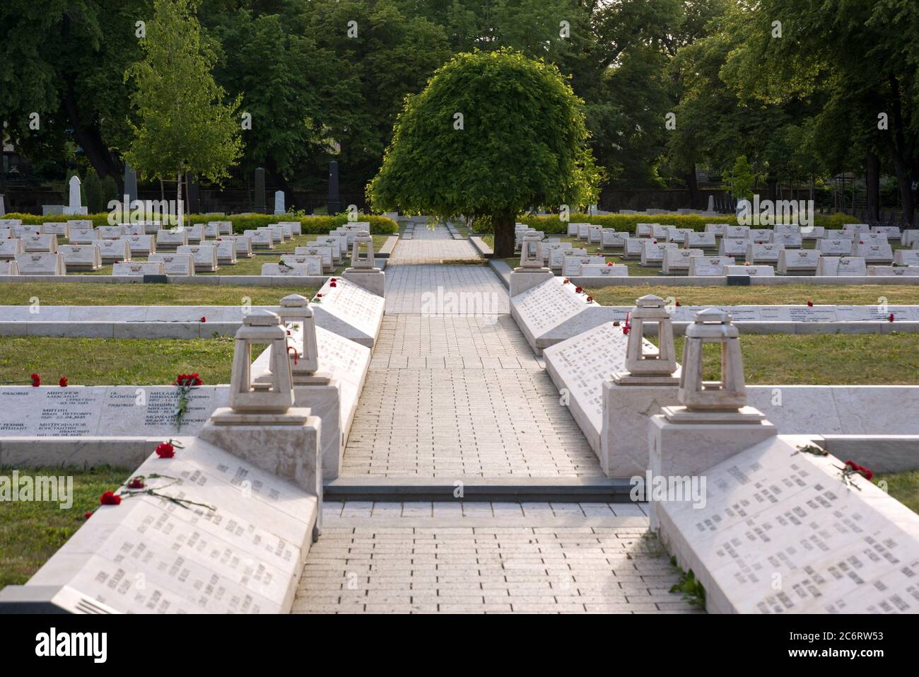 Soldatenfriedhof der Roten Armee in Budapest Stockfoto