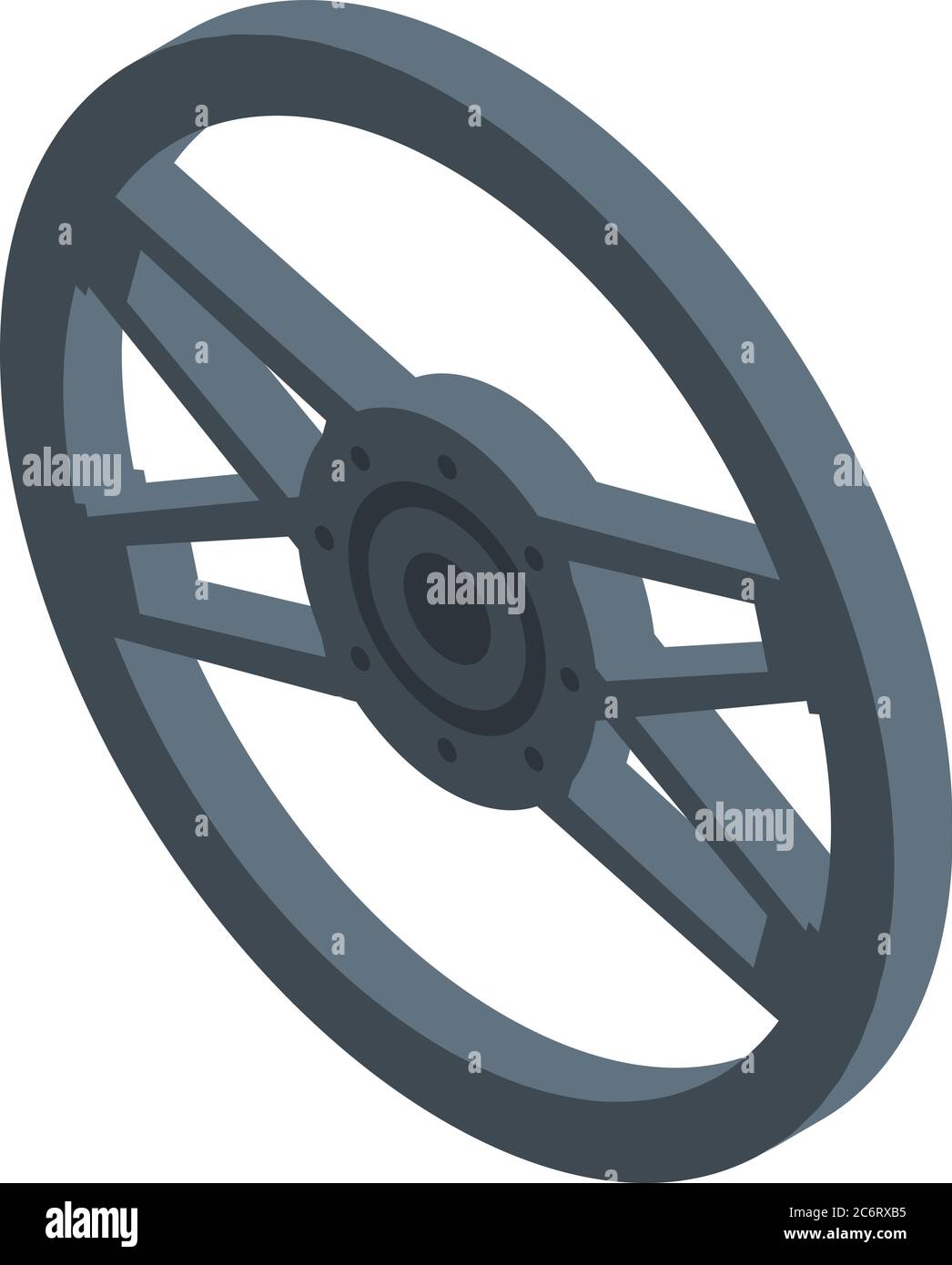 Lenkradsymbol, isometrischer Stil Stock Vektor