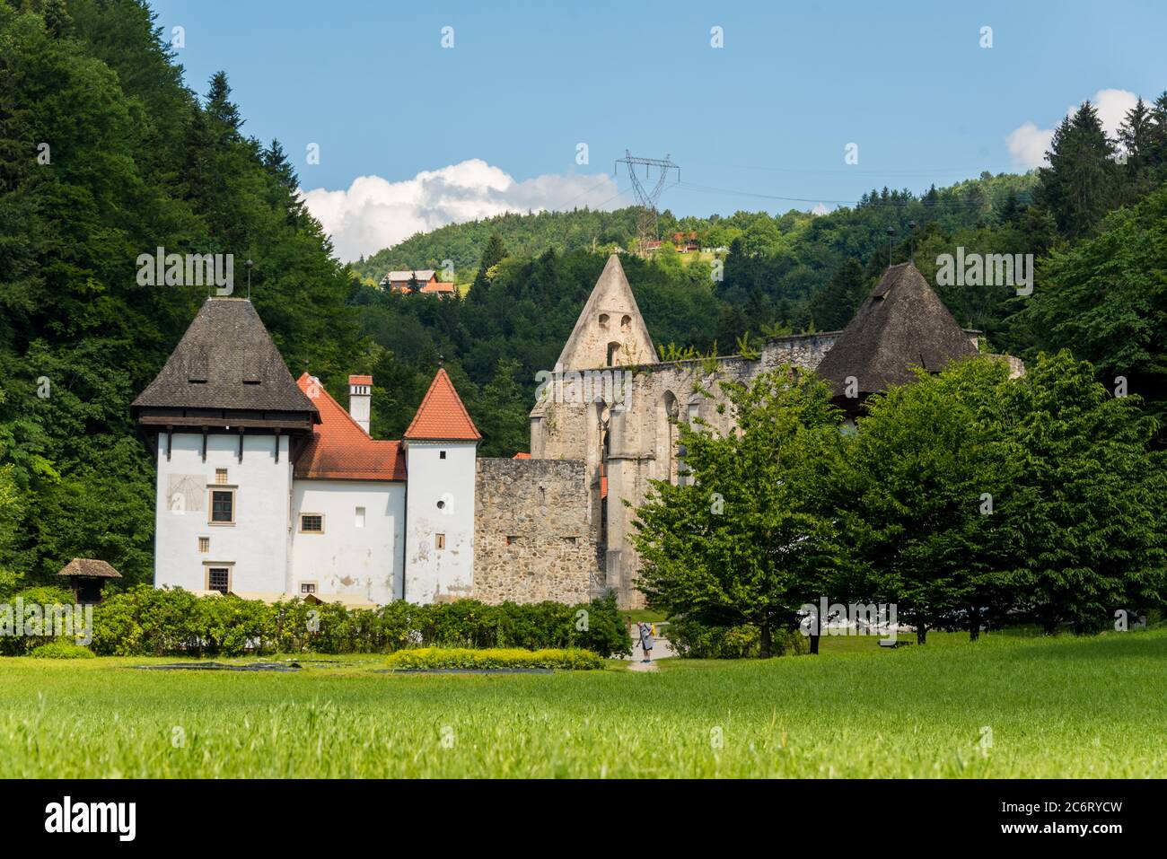 Eintritt zum Kartause Zicka kartuzija Kartause Slowenien Stockfoto