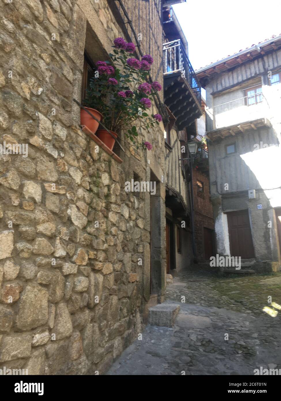 Straßen der Stadt La Alberca in Salamanca Stockfoto