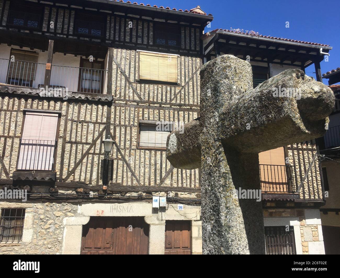 Straßen der Stadt La Alberca in Salamanca Stockfoto
