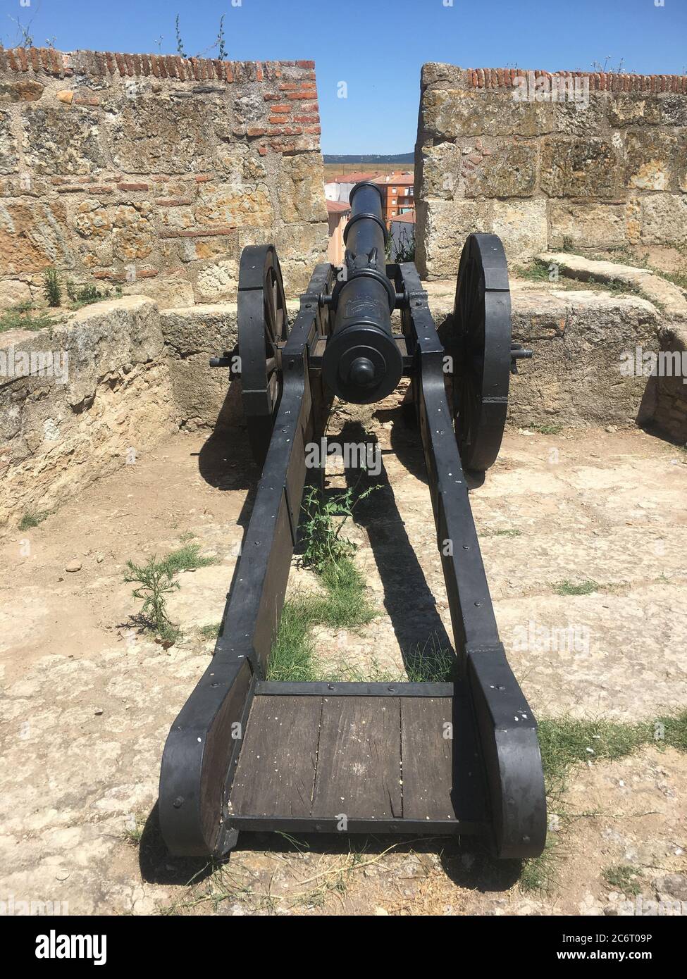 Verteidigungsinstrument Kanone genannt Stockfoto