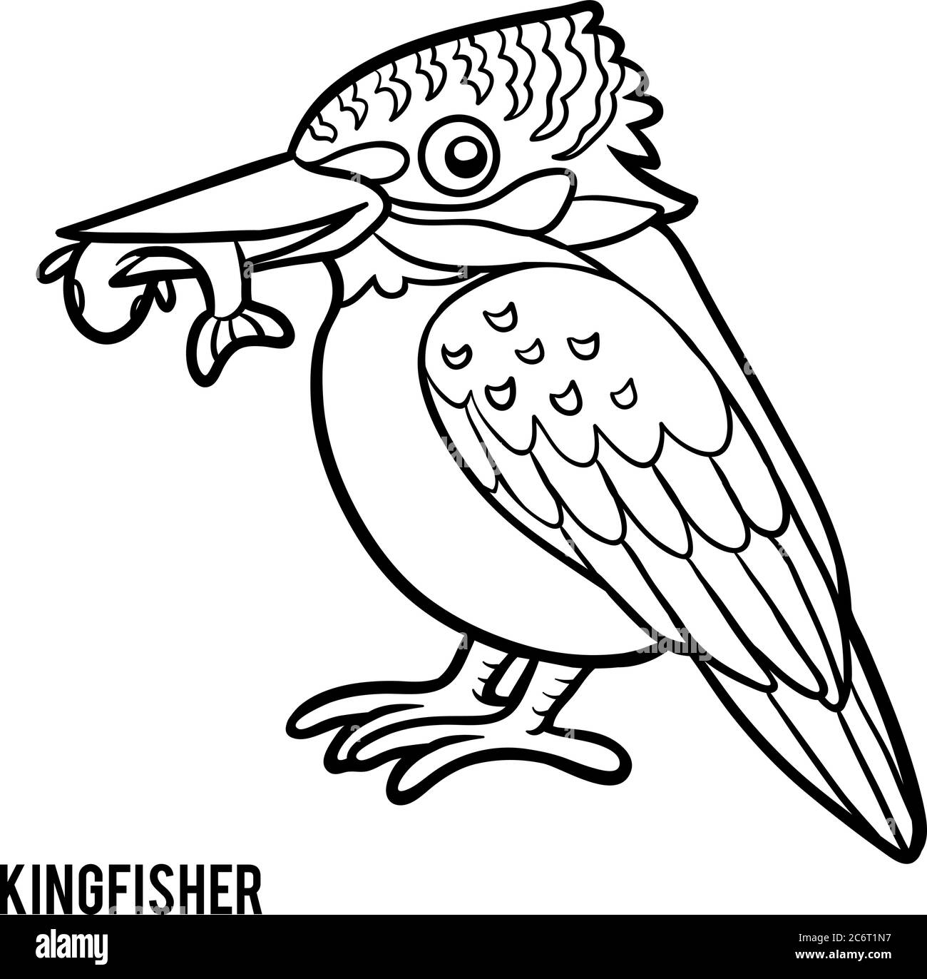 Bild für Kinder, Kingfisher Stock Vektor