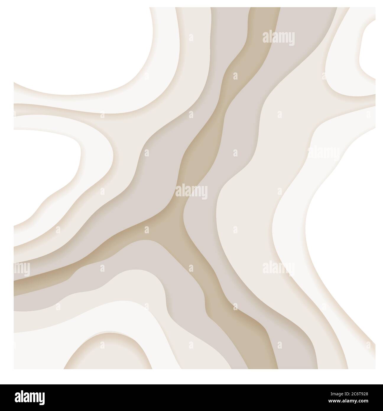 Beige Hintergrund in Papierschnitt und Handwerk Stil Stock Vektor