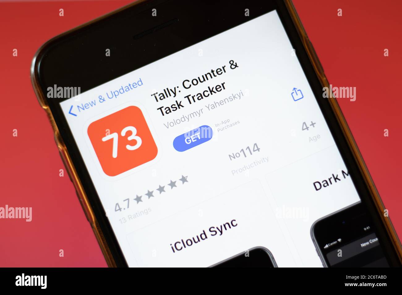 Moskau, Russland - 1. Juni 2020: Tally Counter und Task Tracker App Logo auf Smartphone, illustrative Editorial Stockfoto