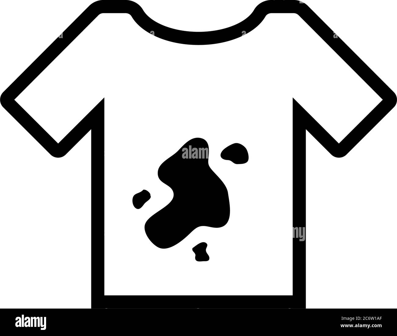 Schmutziges T-Shirt, T-Shirt mit s Einfaches Schmutz für auf - Flecken T-Shirt, Symbol Schmutziges Hintergrund. Alamy flache Symbols des T-Shirt mit Abbildung Vektorgrafik. Flecken Stock-Vektorgrafik weißem schwarzes Schmutz