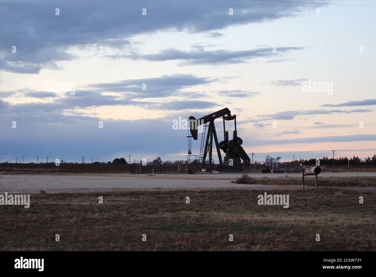 Texas Ölfeld Stockfoto