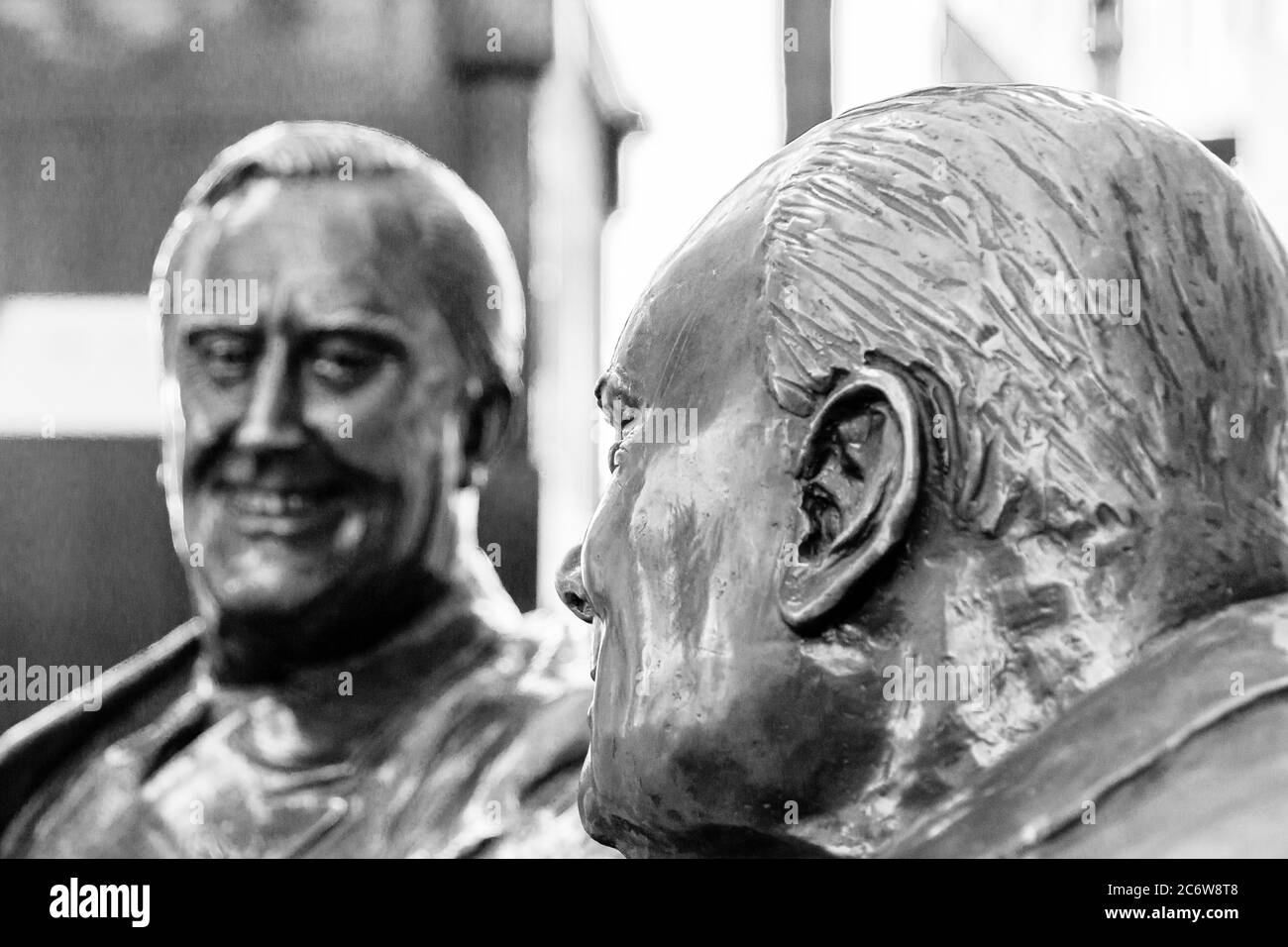 Churchill und Roosevelt Denkmal Stockfoto