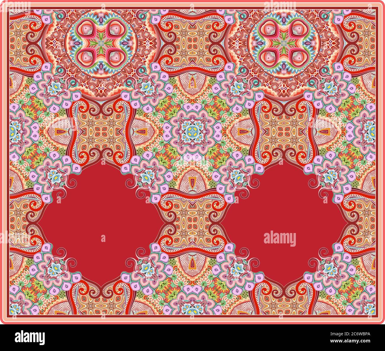 Vektor ethnisch ornamental Illustration Stock Vektor