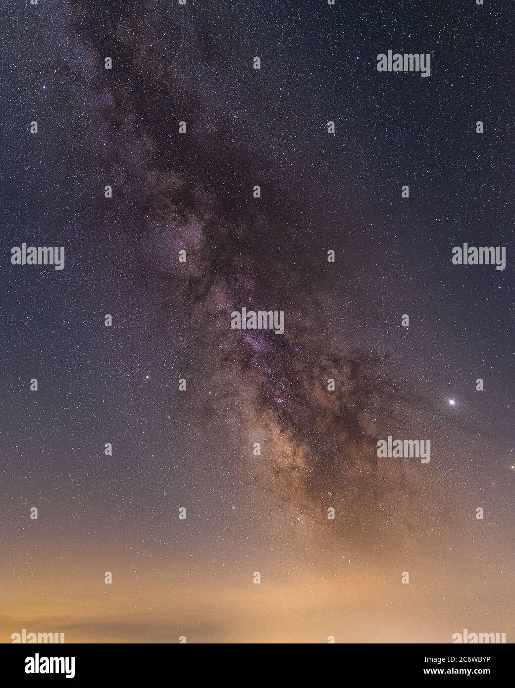 Milchstraße Detail auf einer klaren Nacht in Palencia Stockfoto