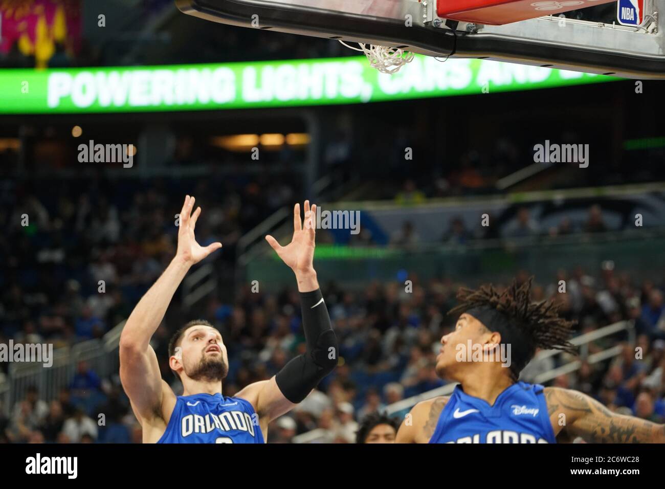 Orlando Magic Gastgeber der Milwaukee Bucks im Amway in Orlando Florida am Samstag, den 8. Februar 2020. Bildnachweis: Marty Jean-Louis Stockfoto