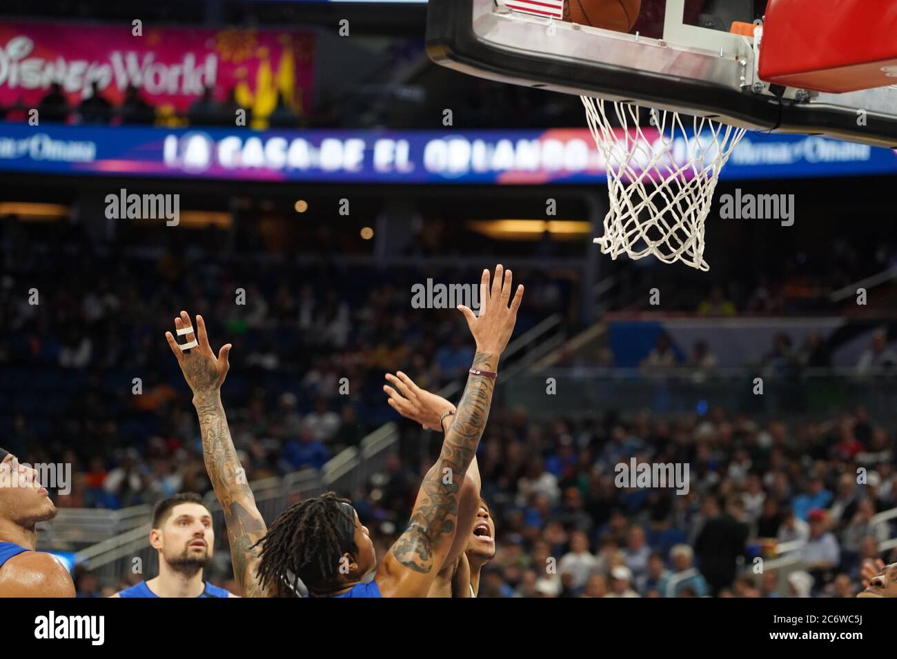 Orlando Magic Gastgeber der Milwaukee Bucks im Amway in Orlando Florida am Samstag, den 8. Februar 2020. Bildnachweis: Marty Jean-Louis Stockfoto