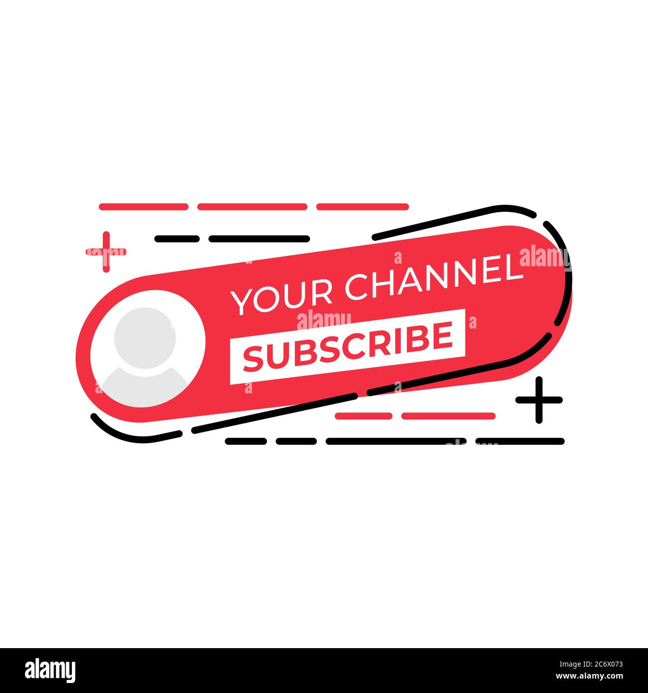 Symbol für die Schaltfläche „Abonnieren“ für soziale Medien. Symbol abonnieren Schaltfläche Vektorgrafik Design Vorlage. Symbol oder Schaltfläche für „Abonnieren“ für Video-Kanal, Blog, s Stock Vektor