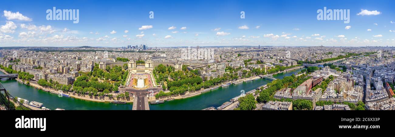 Panoramablick auf das Zentrum von paris Stockfoto