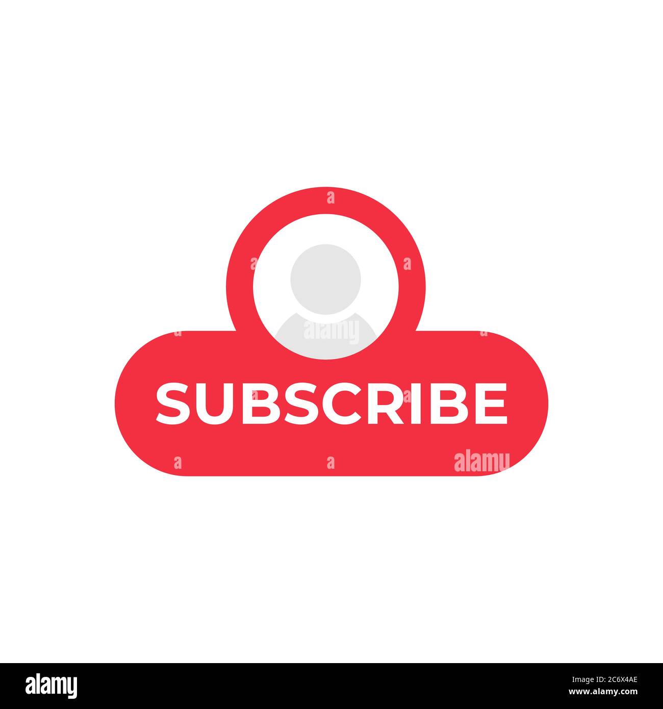 Symbol für die Schaltfläche „Abonnieren“ für soziale Medien. Symbol abonnieren Schaltfläche Vektorgrafik Design Vorlage. Symbol oder Schaltfläche für „Abonnieren“ für Video-Kanal, Blog, s Stock Vektor
