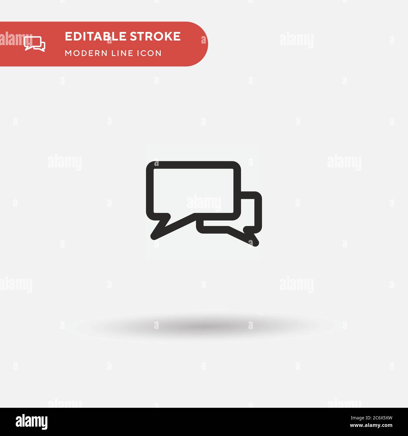 Chat einfaches Vektor-Symbol. Illustration Symbol Design Vorlage für