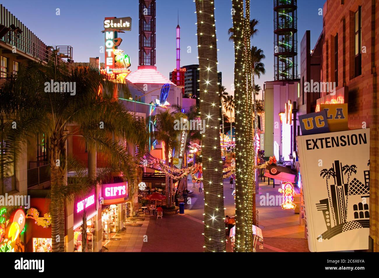 CityWalk Mall in den Universal Studios Hollywood in Los Angeles, Kalifornien, USA, Nordamerika Stockfoto