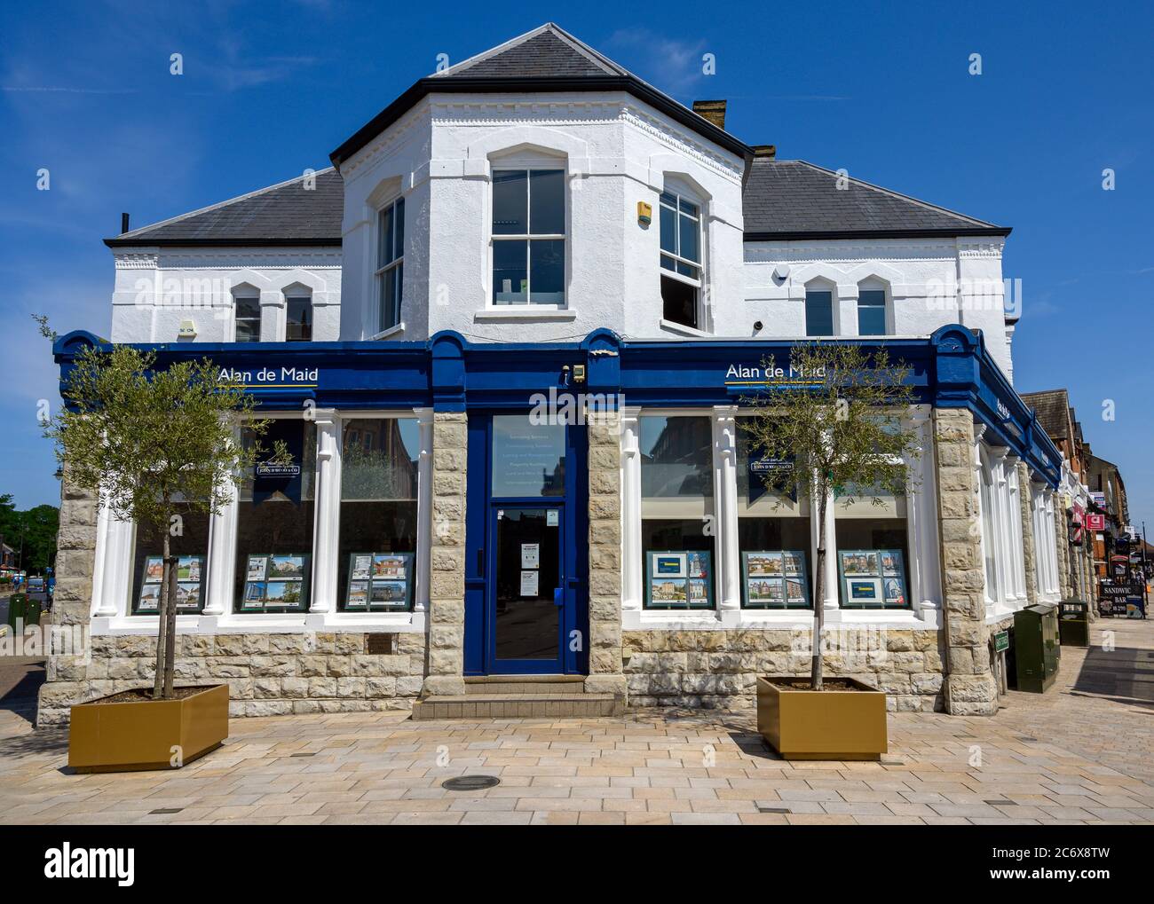 Bromley (Großraum London), Kent, Großbritannien. Alan de Maid Immobilienmakler in East Street, Bromley. Ein Immobilienmakler, der Immobilien in und um Bromley verkauft. Stockfoto