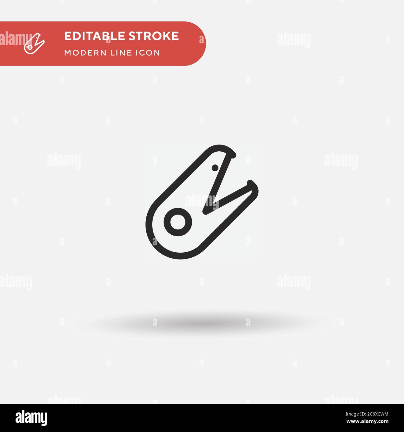 Dinosaurier einfaches Vektor-Symbol. Illustration Symbol Design Vorlage für Web mobile UI Element. Perfekte Farbe modernes Piktogramm auf bearbeitbaren Strich. Dinosaurier-Symbole für Ihr Geschäftsprojekt Stock Vektor