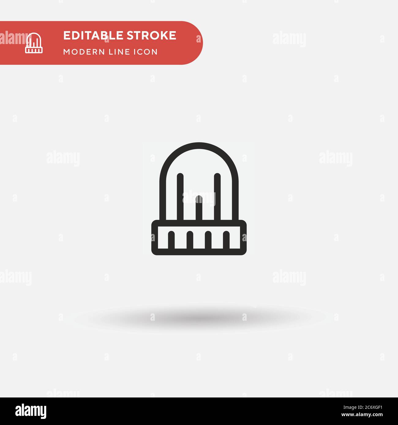 Winter Hut einfaches Vektor-Symbol. Illustration Symbol Design Vorlage für Web mobile UI Element. Perfekte Farbe modernes Piktogramm auf bearbeitbaren Strich. Winter hat Icons für Ihr Business-Projekt Stock Vektor
