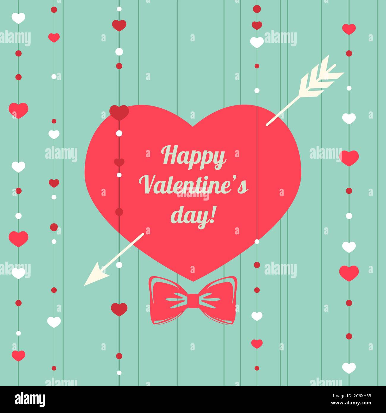 Happy Valentinstag Design Vorlage. Valentinstags-Poster Stock Vektor