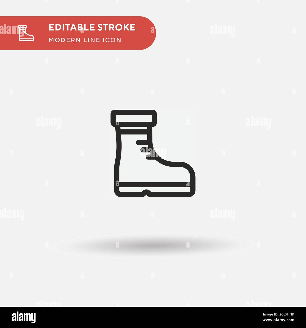 Einfaches Vektorsymbol für den Start. Illustration Symbol Design Vorlage für Web mobile UI Element. Perfekte Farbe modernes Piktogramm auf bearbeitbaren Strich. Boot-Symbole für Ihr Geschäftsprojekt Stock Vektor