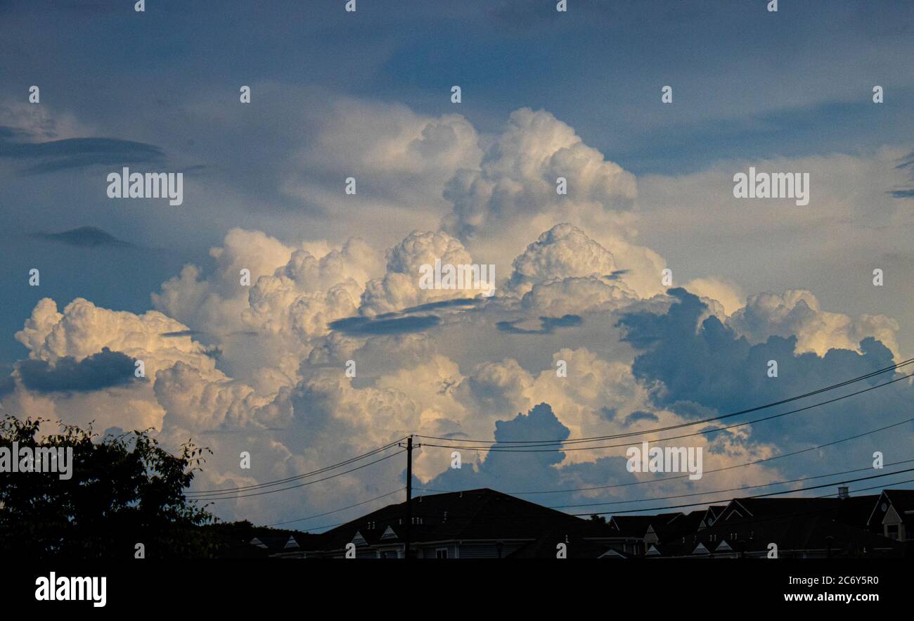 Sturmwolken über Susquehanna Valley, Lancaster County, Pennsylvania Stockfoto