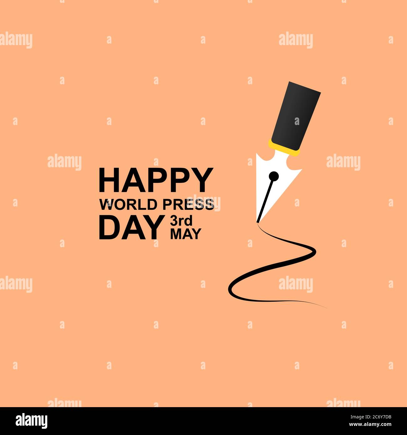 Glückliche Welt Presse Freiheit Tag Illustration Vektor Stock Vektor