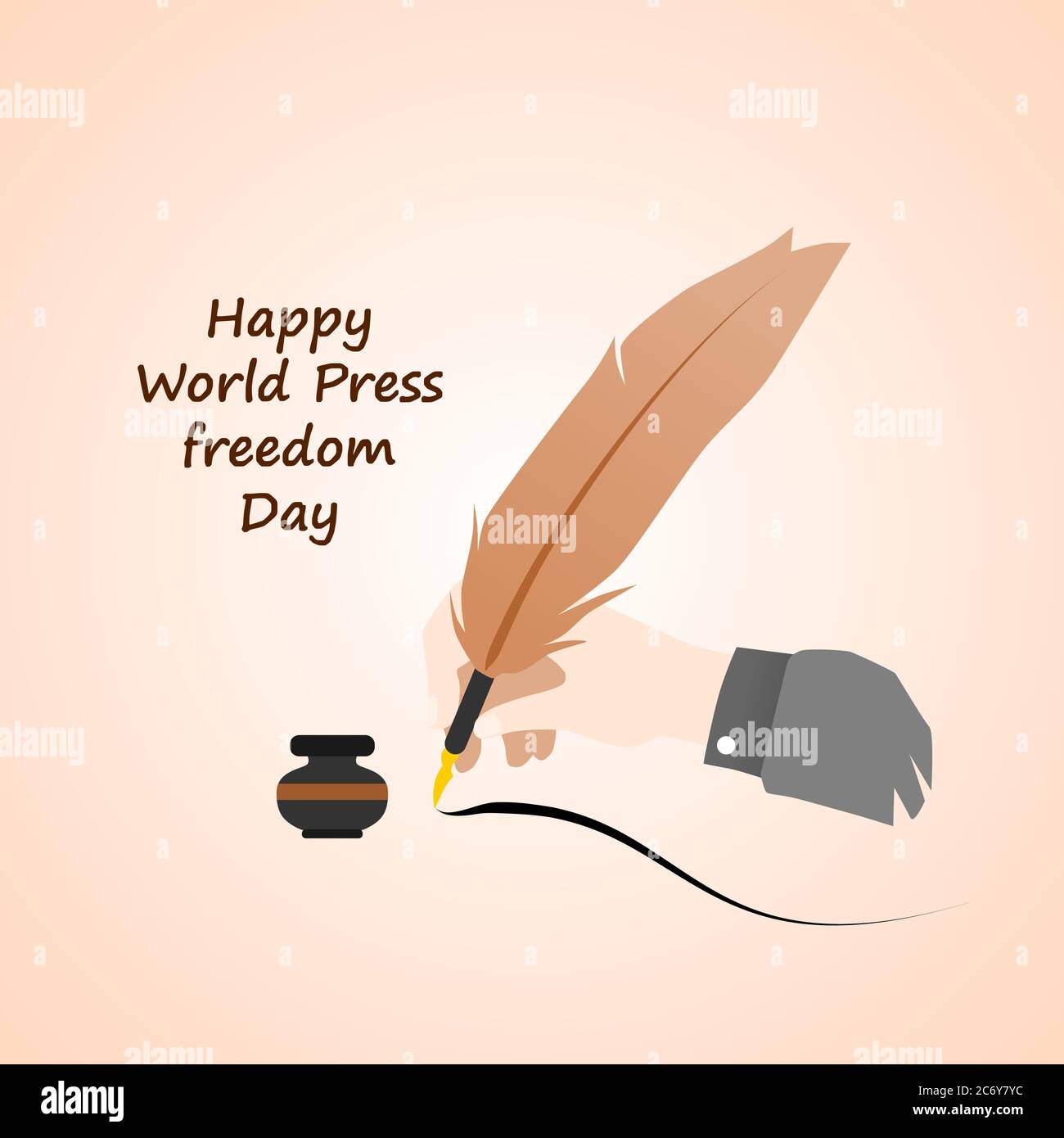 Glückliche Welt Presse Freiheit Tag Illustration Vektor Stock Vektor