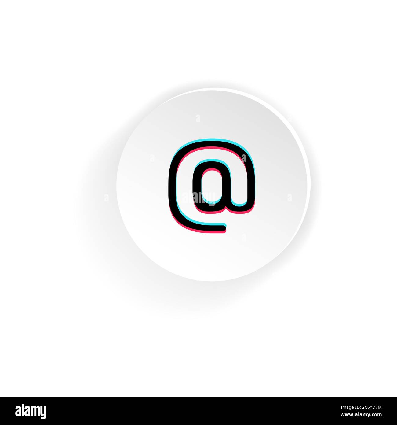 E-Mail-Symbol. Social Media tik tok concept.Vector auf isoliertem weißem Hintergrund. EPS 10 Stock Vektor