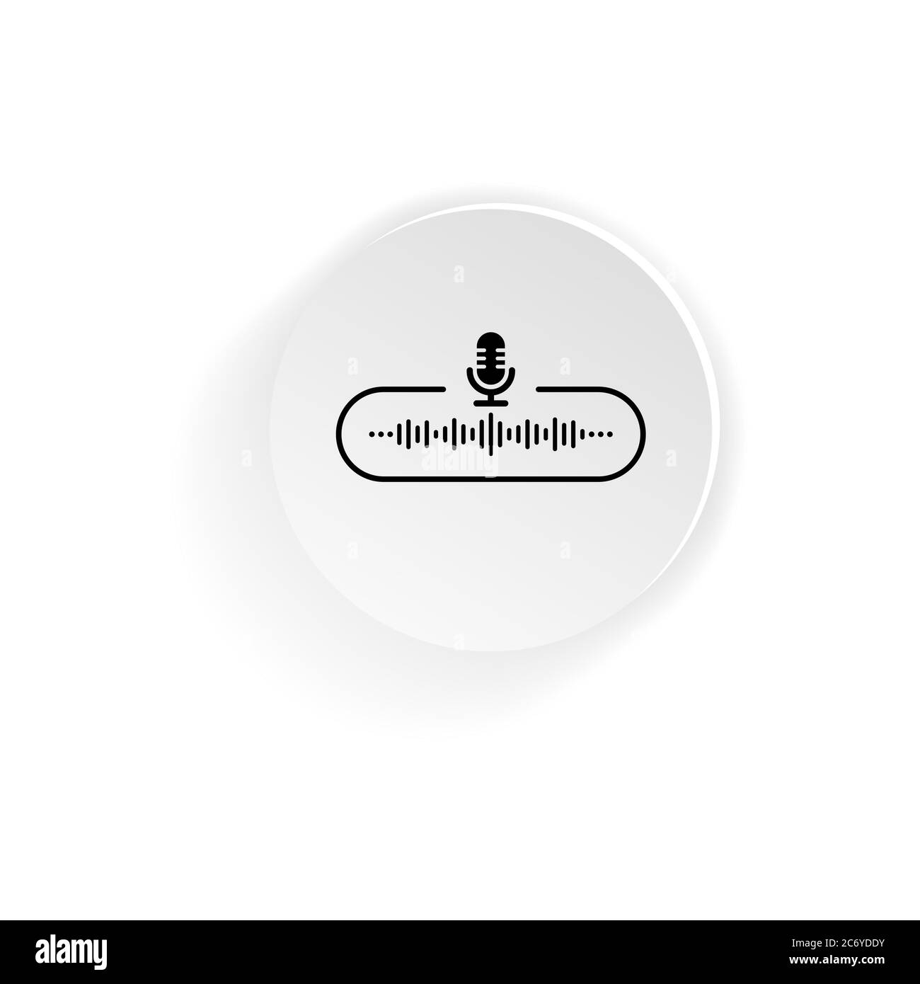 Schaltfläche für Podcast-Symbol. Vektor auf isoliertem weißem Hintergrund. EPS 10 Stock Vektor