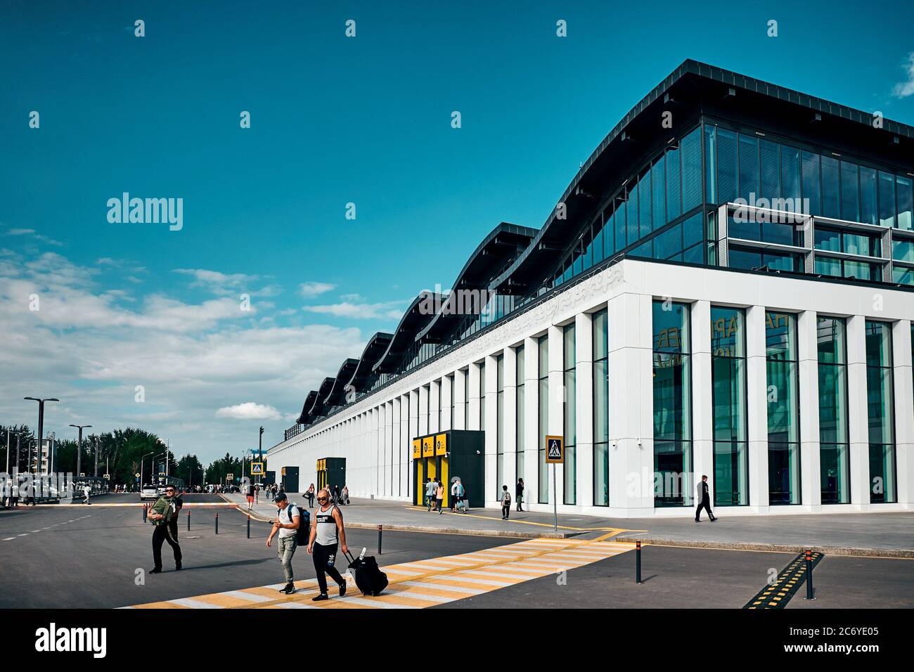 Nursultan Nazarbayev International Airport neues Terminalgebäude. Stockfoto