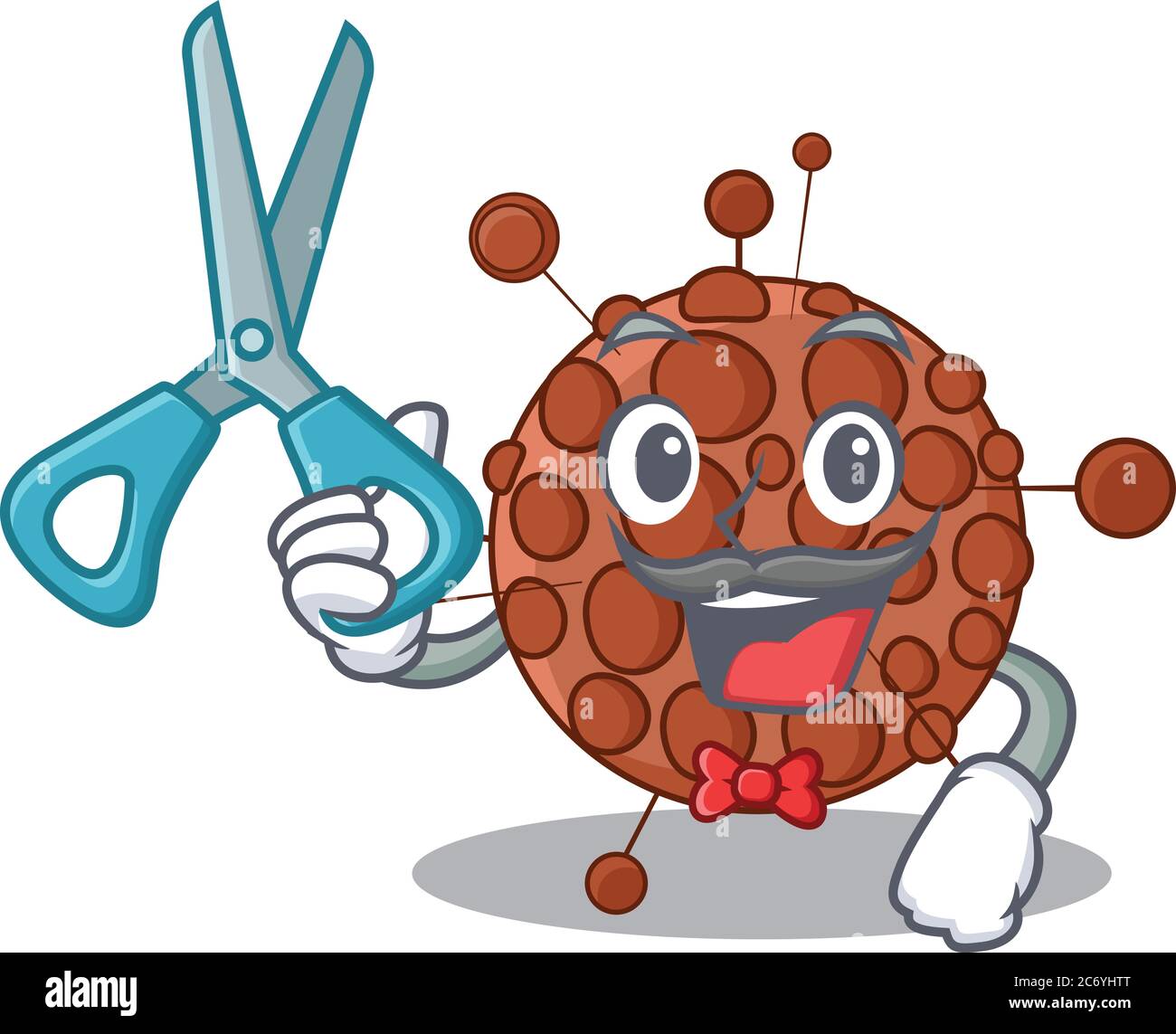 Neisseria talentierte Barbier Cartoon Charakter Design arbeitet in der Barbershop Stock Vektor