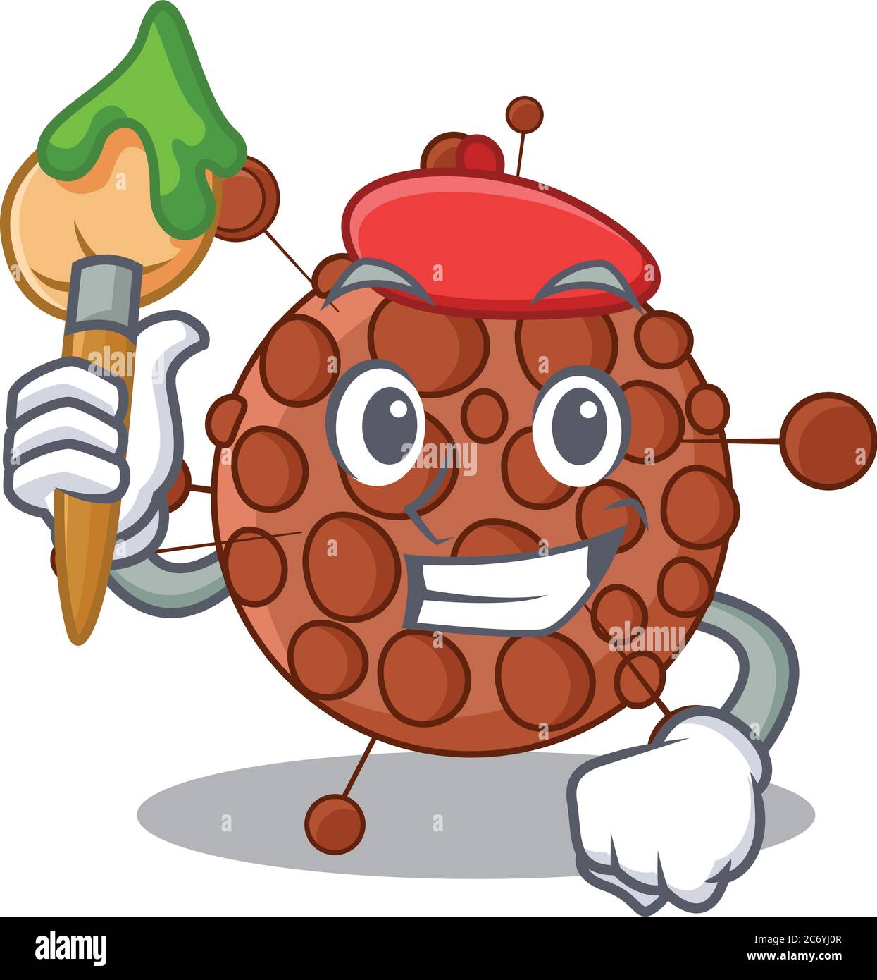 Neisseria Künstler Cartoon-Bild Stil malen eine Landschaft mit einem Pinsel Stock Vektor