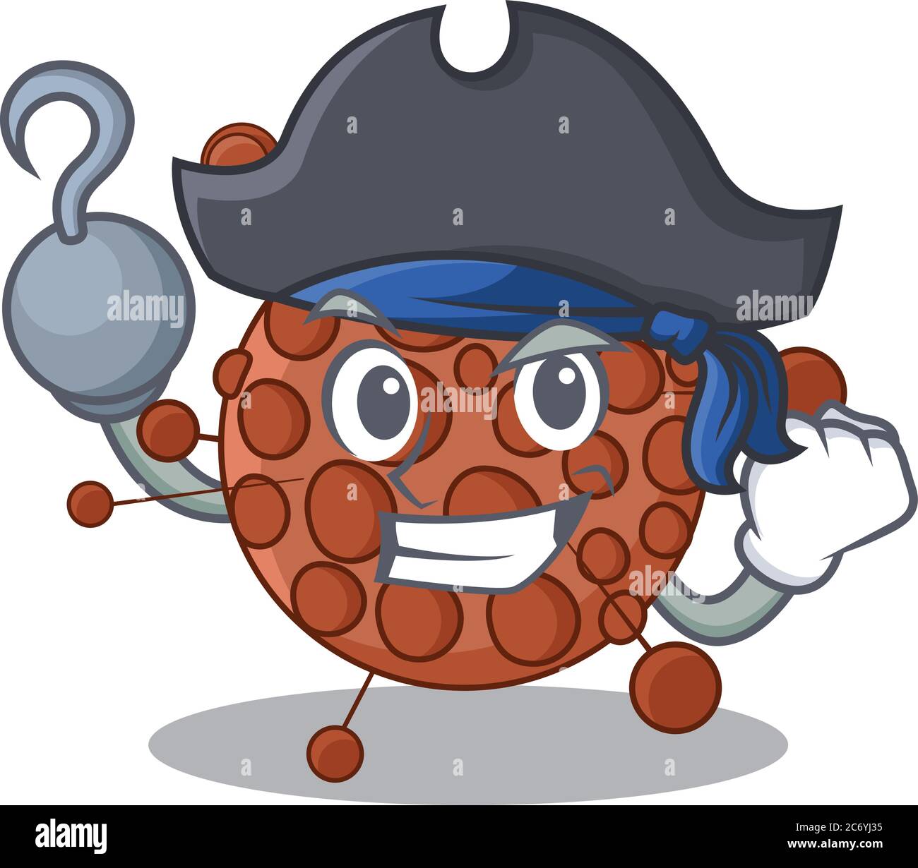 Ein Haken Hände Pirate Charakter neisseria Cartoon-Design Stock Vektor