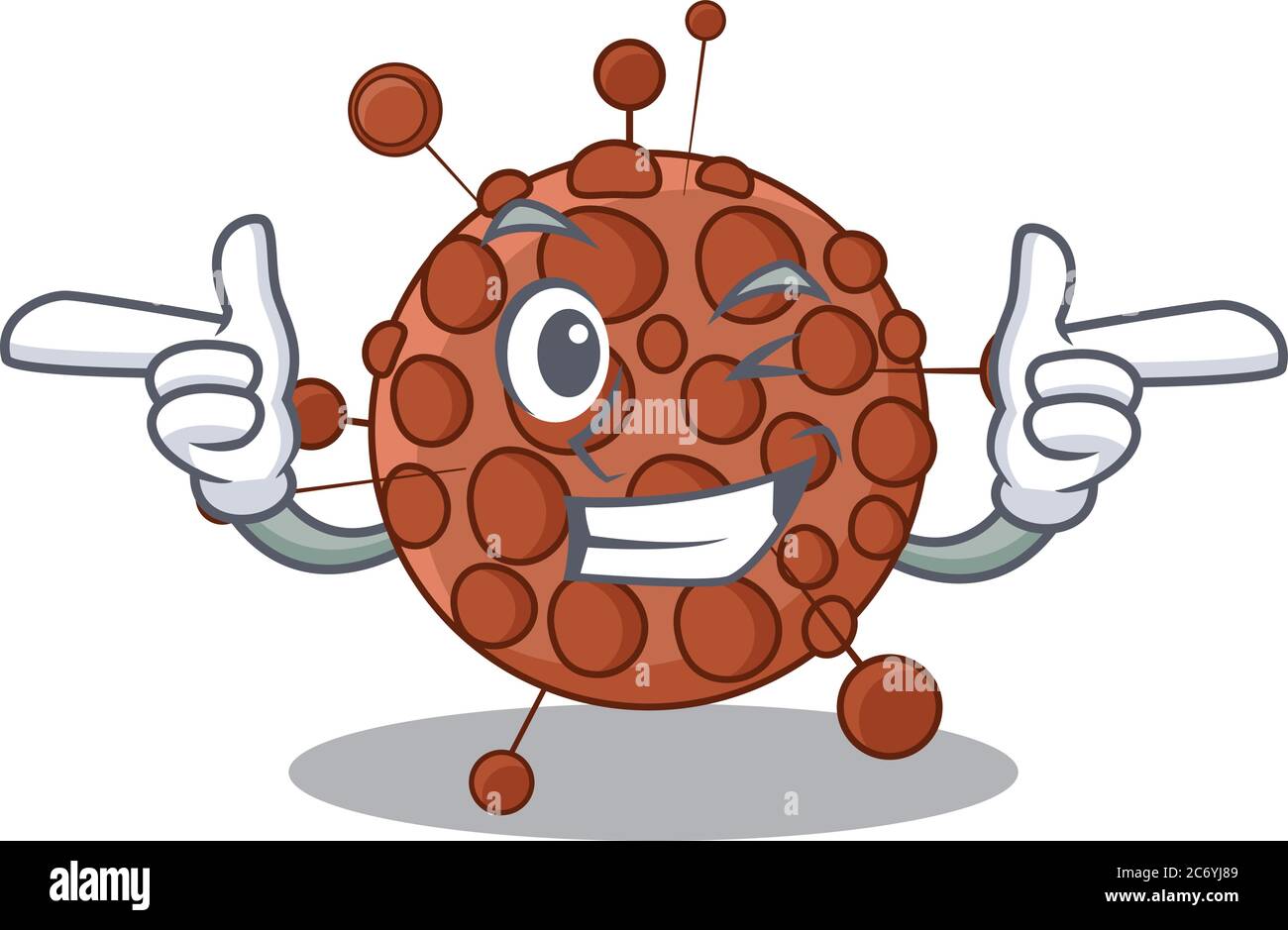 Karikatur-Design-Konzept von neisseria mit lustigen Augenzwinkern Stock Vektor