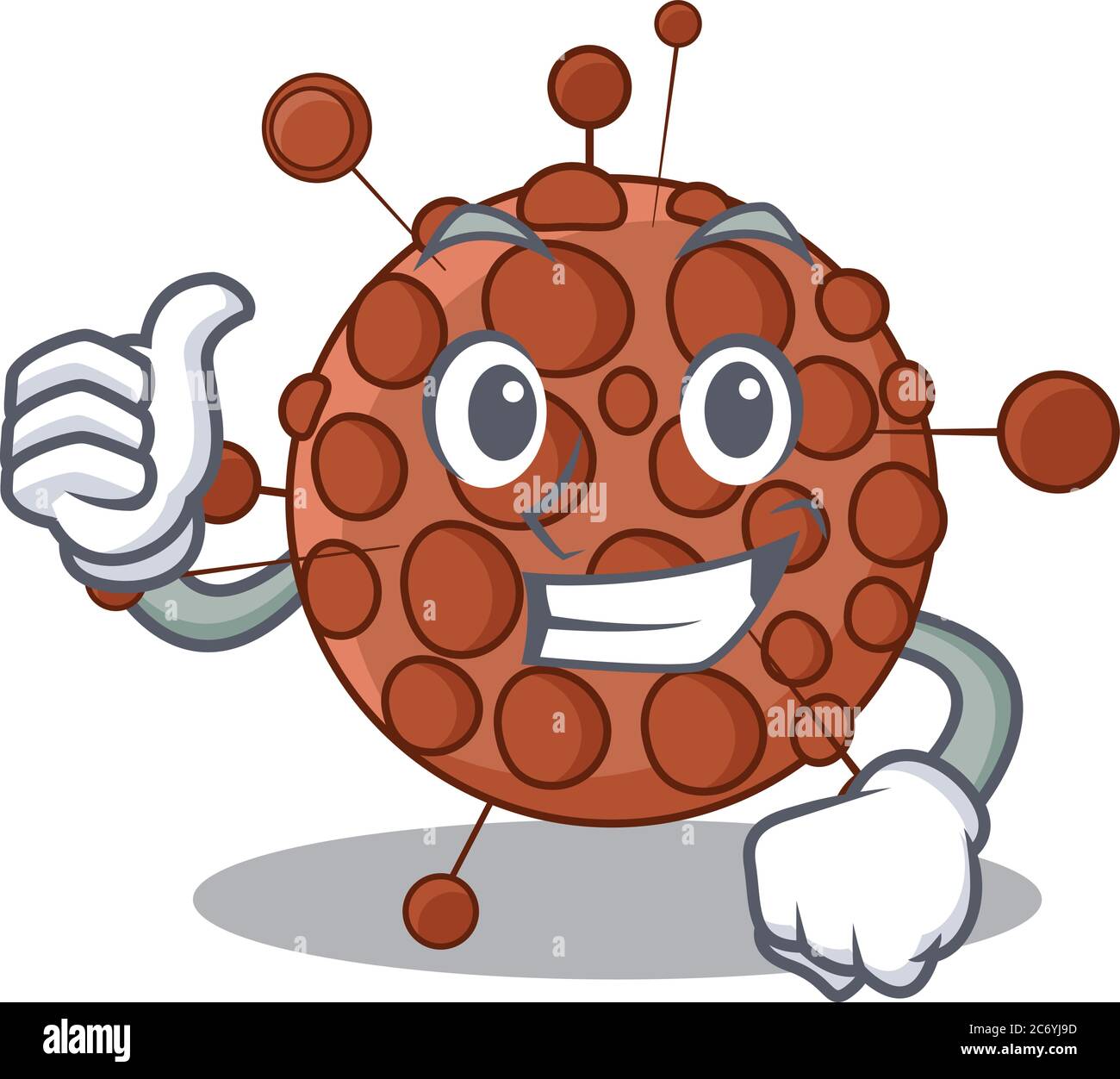 Neisseria Cartoon Bild-Design zeigt OK Finger Pose Stock Vektor