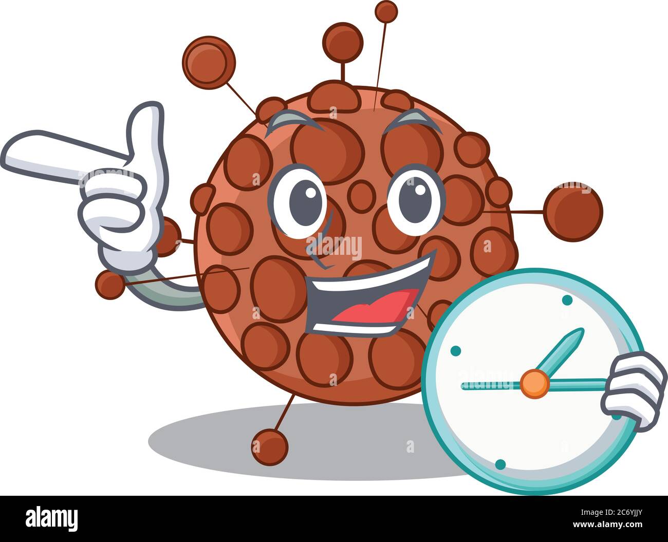 Ein Bild von fröhlichen neisseria mit einer Uhr Stock Vektor