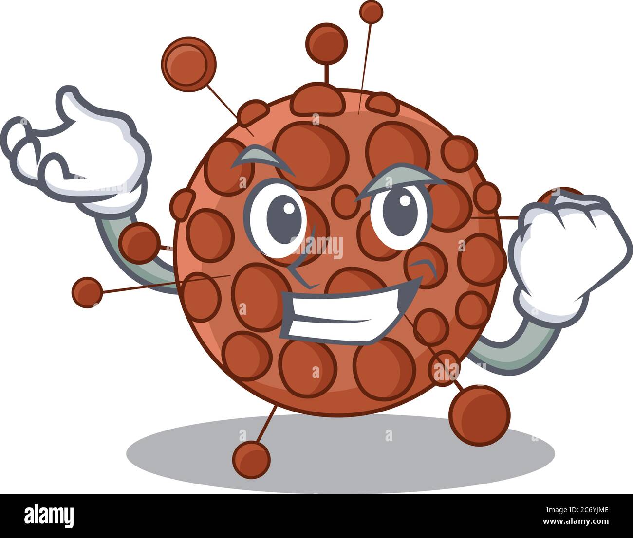 Ein Karikaturenkonzept von neisseria mit glücklichen Gesichtes Stock Vektor