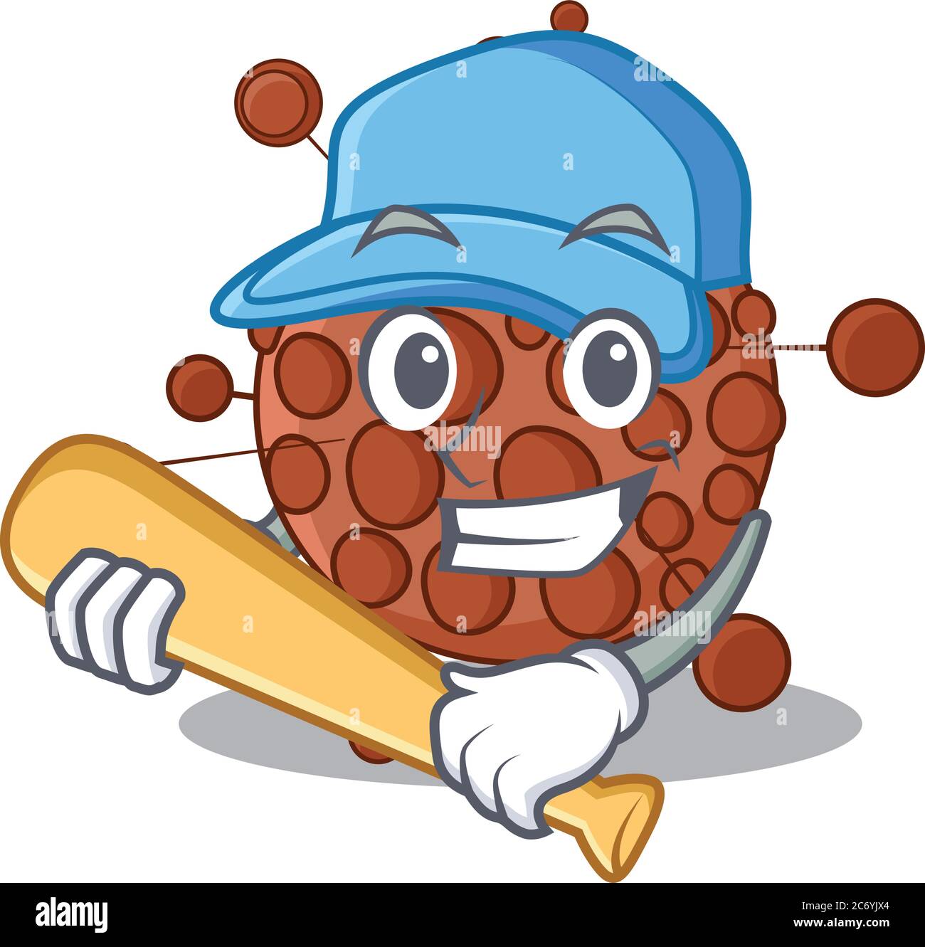 Cool neisseria Karikatur Bild-Design spielen Baseball Stock Vektor